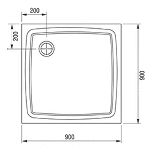 Душевой поддон Ravak Perseus Pro Flat 90х90 XA037711010 Душевой поддон Ravak Perseus Pro Flat 90х90 XA037711010