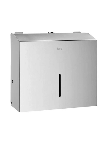 Диспенсер бумажных полотенец Roca Public на 200 шт, сатин 817410002 Диспенсер бумажных полотенец Roca Public на 200 шт, сатин 817410002