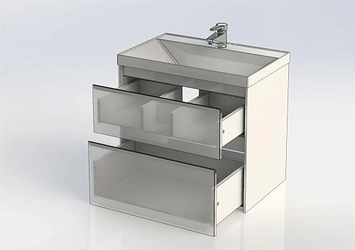 Тумба под раковину Aquanet Гласс 60 белый 00196961 Тумба под раковину Aquanet Гласс 60 белый 00196961