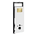 Инсталляция для унитаза WasserKRAFT Salm 27TLT.010.ME.WH.MG01 с клавишей смыва золото Инсталляция для унитаза WasserKRAFT Salm 27TLT.010.ME.WH.MG01 с клавишей смыва золото