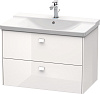 Картинка анонса товара «тумба под раковину duravit brioso br412102222 подвесная 82 см белый глянцевый»