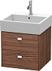 Картинка анонса товара «тумба под раковину duravit brioso br415201021 подвесная 48 см орех темный»