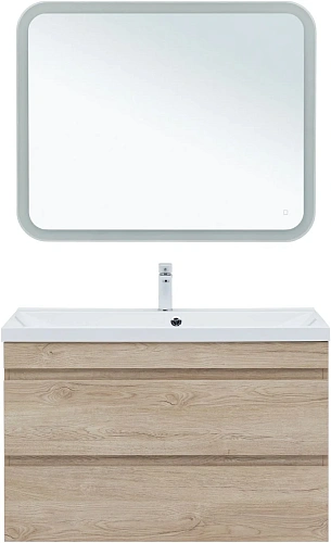 Тумба под раковину Aquanet Нота New 100 дуб светлый 00334200 подвесная Тумба под раковину Aquanet Нота New 100 дуб светлый 00334200 подвесная