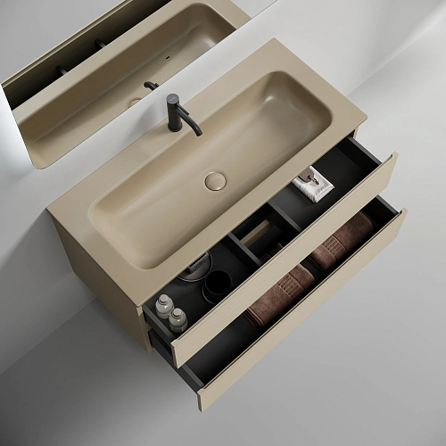 Тумба под раковину SANCOS Folk FL100CP 995х445х500 капучино, подвесная Тумба под раковину SANCOS Folk FL100CP 995х445х500 капучино, подвесная