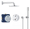 Картинка анонса товара «душевая система grohe grohtherm с rainshower cosmopolitan 210 встраиваемая, хром (34732000)»