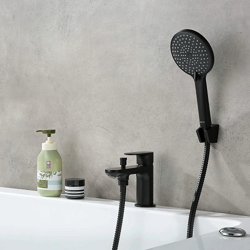 Смеситель на борт ванны Aquatek АЛЬФА AQ1944MB матовый черный Смеситель на борт ванны Aquatek АЛЬФА AQ1944MB матовый черный