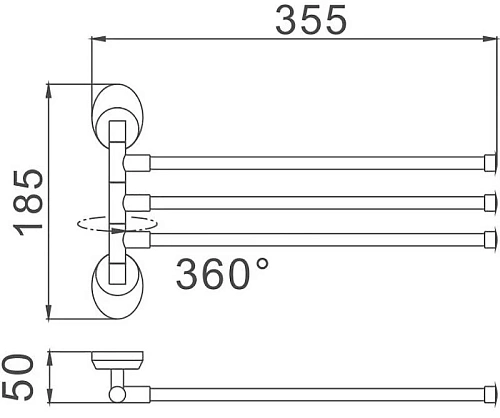 Полотенцедержатель Haiba HB1613 Полотенцедержатель Haiba HB1613