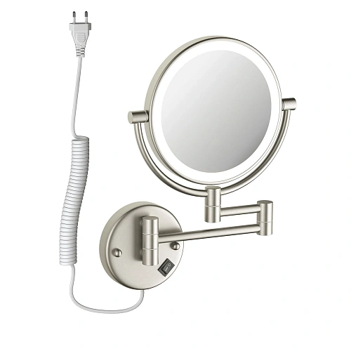 Зеркало косметическое Timo Saona 13376/13 с подсветкой никель Зеркало косметическое Timo Saona 13376/13 с подсветкой никель