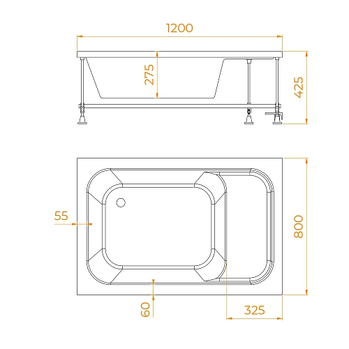 Душевой поддон RGW Acryl BC/L (с сиденьем) 800x1200 мм 16180682-91 прямоугольный белый Душевой поддон RGW Acryl BC/L (с сиденьем) 800x1200 мм 16180682-91 прямоугольный белый