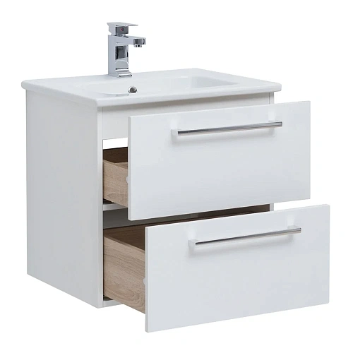 Тумба под раковину DREJA GIO, 60 см, подвесная, 2 ящика, белый глянец 77.0101W Тумба под раковину DREJA GIO, 60 см, подвесная, 2 ящика, белый глянец 77.0101W