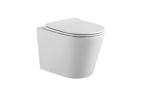 Унитаз подвесной Aquatek ВЕГА AQ1904-00 490x370x340 безободковый, тонкое сиденье Soft Close Унитаз подвесной Aquatek ВЕГА AQ1904-00 490x370x340 безободковый, тонкое сиденье Soft Close