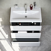Тумба с раковиной AM.PM Gem S M91-FSX0752-WC0752WG напольная, 75 см, 3 ящика, белый глянец Тумба с раковиной AM.PM Gem S M91-FSX0752-WC0752WG напольная, 75 см, 3 ящика, белый глянец