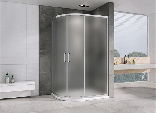 Душевой уголок ABBER Schwarzer Diamant AG01118M 110x80 см универсальный, профиль хром, стекло матовое Душевой уголок ABBER Schwarzer Diamant AG01118M 110x80 см универсальный, профиль хром, стекло матовое