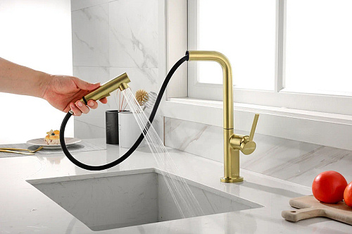 Смеситель для кухни Paulmark NEO светлое золото Ne214419-LG Смеситель для кухни Paulmark NEO светлое золото Ne214419-LG