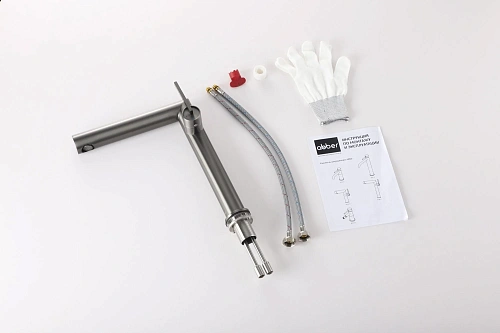 Смеситель для раковины ABBER Perfekte 316 AF8A11BGG-L оружейная сталь брашированная Смеситель для раковины ABBER Perfekte 316 AF8A11BGG-L оружейная сталь брашированная