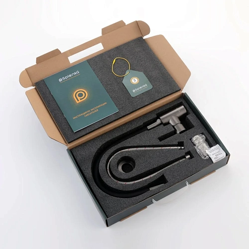 Смеситель для кухни Splenka S201.4406.09 с гибким изливом, графит Смеситель для кухни Splenka S201.4406.09 с гибким изливом, графит