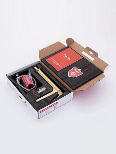 Смеситель для раковины Raglo R07.15.03 высокий, монолитный, сатин золотой Смеситель для раковины Raglo R07.15.03 высокий, монолитный, сатин золотой