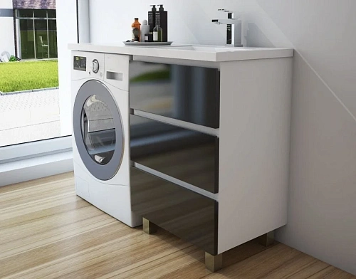 Тумба с раковиной Эстет Dallas Luxe ФР-00002019 1100х482 правая, напольная 3 ящика Тумба с раковиной Эстет Dallas Luxe ФР-00002019 1100х482 правая, напольная 3 ящика