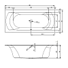 Акриловая ванна Riho Linares BT4600500000000 180x80 Акриловая ванна Riho Linares BT4600500000000 180x80