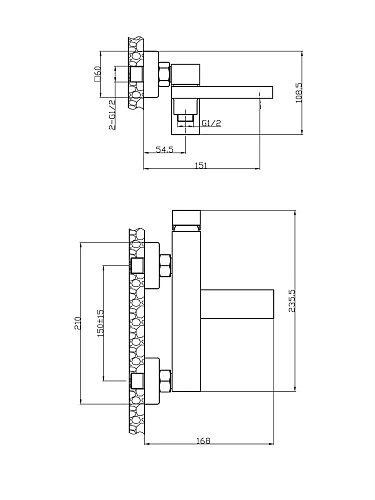 Смеситель для ванны Agger Great A2810000 с поворотным изливом, хром Смеситель для ванны Agger Great A2810000 с поворотным изливом, хром