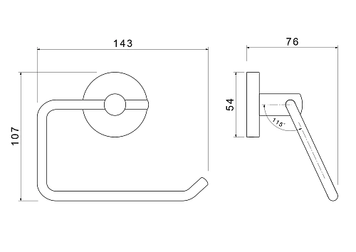 Держатель туалетной бумаги Aquatek ОБЕРОН AQ4218CR хром Держатель туалетной бумаги Aquatek ОБЕРОН AQ4218CR хром