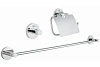 Комплект аксессуаров GROHE Essentials (3 предмета), хром (40775001)