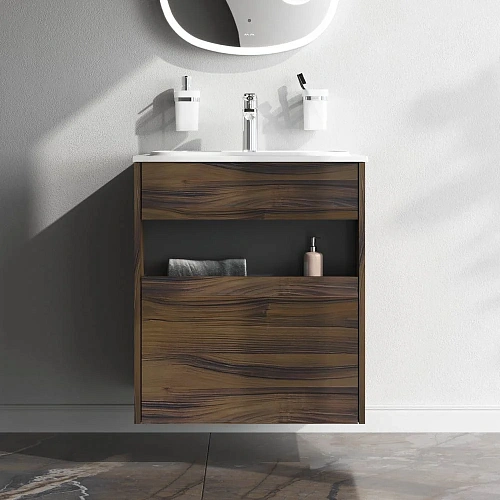 Тумба под раковину AM.PM Func M8FFUX0601OF pull-out, 60 см универсальная, дерево текстурированное Тумба под раковину AM.PM Func M8FFUX0601OF pull-out, 60 см универсальная, дерево текстурированное