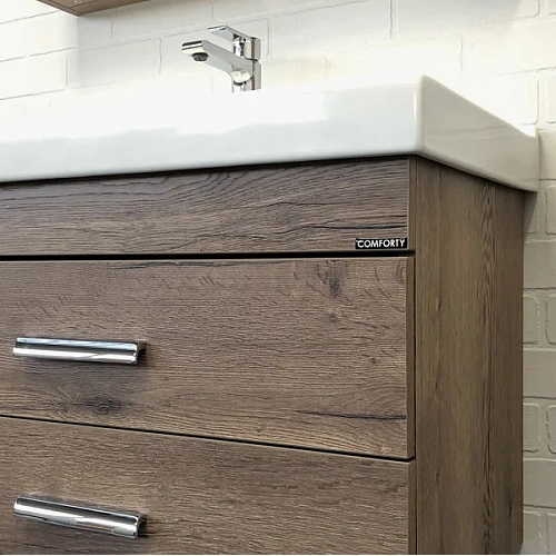 Тумба с раковиной Comforty Никосия 80П 00-00008856 дуб темный раковина Fest 80 Тумба с раковиной Comforty Никосия 80П 00-00008856 дуб темный раковина Fest 80