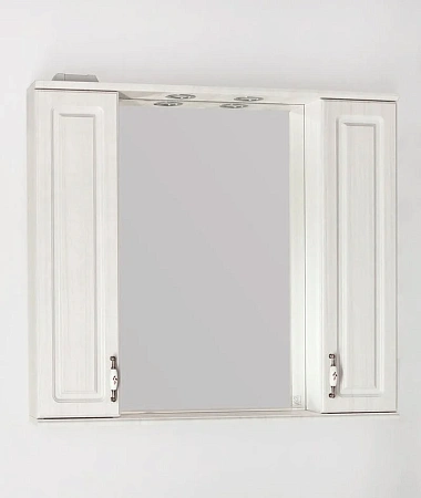 Зеркальный шкаф Style Line Олеандр-2 90/С, рельеф пастель ЛС-00000484 Зеркальный шкаф Style Line Олеандр-2 90/С, рельеф пастель ЛС-00000484