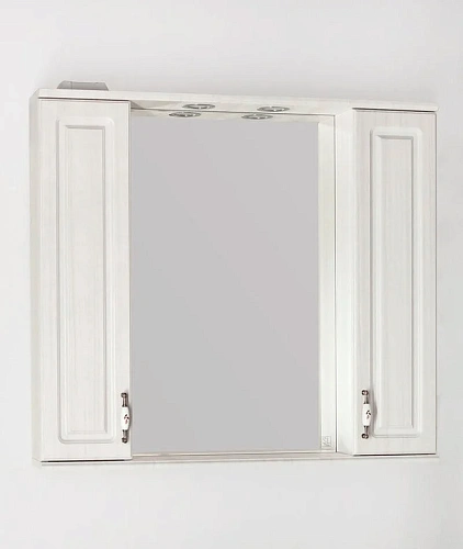 Зеркальный шкаф Style Line Олеандр-2 90/С, рельеф пастель ЛС-00000484 Зеркальный шкаф Style Line Олеандр-2 90/С, рельеф пастель ЛС-00000484