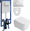 Комплект Унитаз подвесной STWORKI Монтре SETK3204-2616 безободковый, с микролифтом + Система инсталл 561436 Комплект Унитаз подвесной STWORKI Монтре SETK3204-2616 безободковый, с микролифтом + Система инсталл 561436
