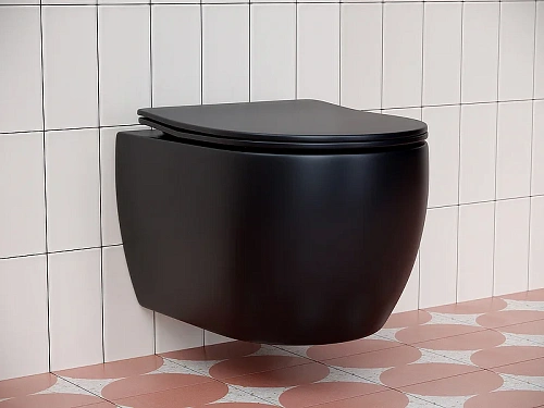 Унитаз подвесной Ceramica Nova PLAY CN3001MB черный матовый Унитаз подвесной Ceramica Nova PLAY CN3001MB черный матовый