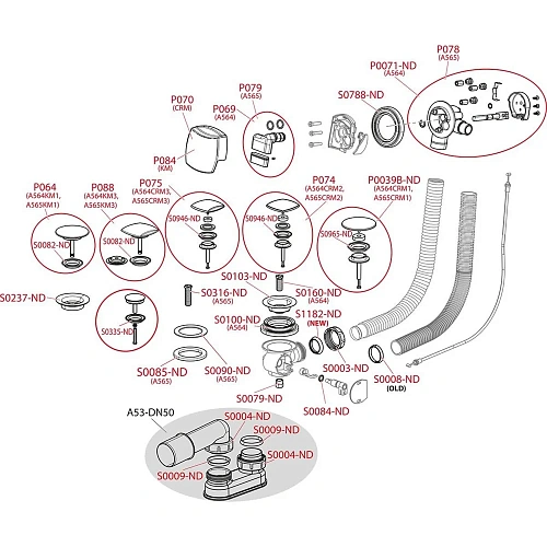 Слив-перелив AlcaPlast A564KM3 Слив-перелив AlcaPlast A564KM3