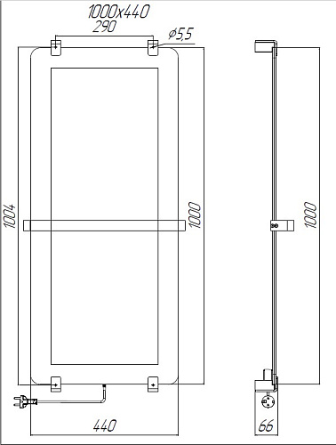 Полотенцесушитель электрический Allen Brau Infinity 100x44 00325623 с рейлингом 2.0 и креплением, серебро брашированное Полотенцесушитель электрический Allen Brau Infinity 100x44 00325623 с рейлингом 2.0 и креплением, серебро брашированное