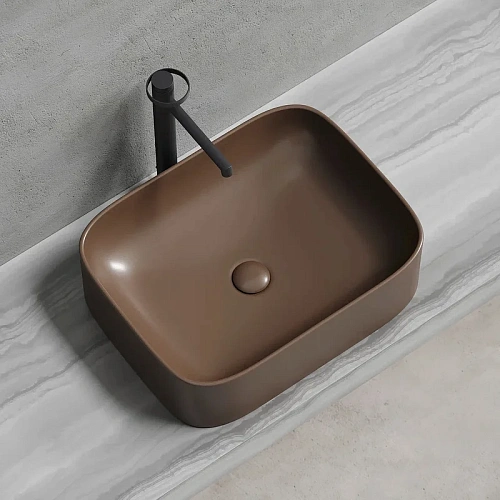 Раковина Ceramica Nova ELEMENT CN6052MDB Темно-Коричневый матовый накладная Раковина Ceramica Nova ELEMENT CN6052MDB Темно-Коричневый матовый накладная