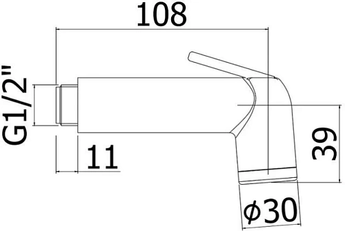 Гигиеническая лейка Paffoni Minorca ZDOC060CR Гигиеническая лейка Paffoni Minorca ZDOC060CR