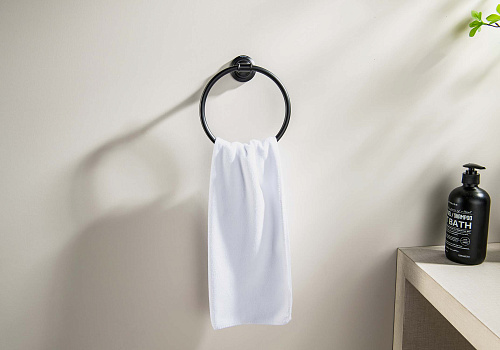 Полотенцедержатель Aquatek КЛАССИК AQ4512MB черный матовый Полотенцедержатель Aquatek КЛАССИК AQ4512MB черный матовый