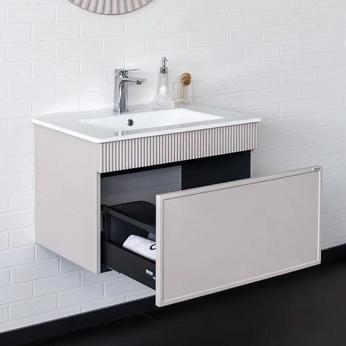 Тумба с раковиной Comforty Мадрид-70 00-00020643 серый шелк раковина Comforty 70E Тумба с раковиной Comforty Мадрид-70 00-00020643 серый шелк раковина Comforty 70E