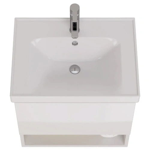 Тумба под раковину DREJA PERFECTO, 60 см, подвесная, 1 ящик, push-to-open, белый глянец 99.0806 Тумба под раковину DREJA PERFECTO, 60 см, подвесная, 1 ящик, push-to-open, белый глянец 99.0806