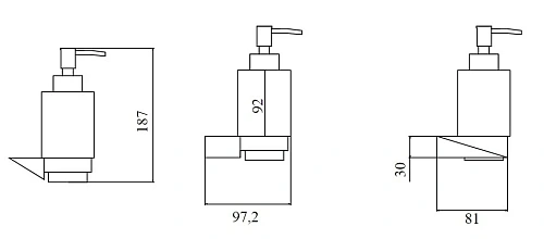 Дозатор жидкого мыла Boheme NEW VENTURO хром 10317-CR Дозатор жидкого мыла Boheme NEW VENTURO хром 10317-CR