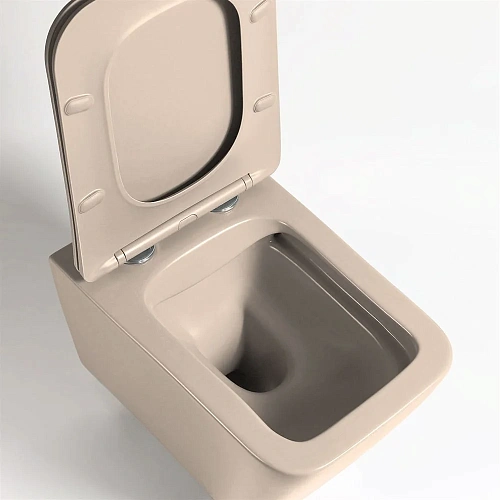 Унитаз подвесной Vincea Q-Line VT1-12MC безободковый, цвет капучино мат., ультратонкое soft close си Унитаз подвесной Vincea Q-Line VT1-12MC безободковый, цвет капучино мат., ультратонкое soft close си