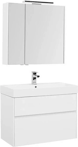 Комплект мебели Aquanet Бруклин 85 белый 00207801 Комплект мебели Aquanet Бруклин 85 белый 00207801