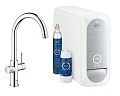 Смеситель для кухни GROHE Blue Home с функциями фильтрации, охлаждения и газирования воды, хром (314 31455001 Смеситель для кухни GROHE Blue Home с функциями фильтрации, охлаждения и газирования воды, хром (314 31455001