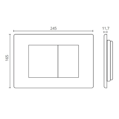 Клавиша смыва CTESI Steel (нерж. сталь) BK0202140 Клавиша смыва CTESI Steel (нерж. сталь) BK0202140