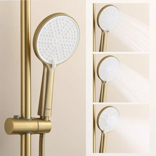 Душевая система Raglo R20.24.03, золотой сатин Душевая система Raglo R20.24.03, золотой сатин