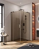 Душевой уголок CEZARES SLIDER-AH-2-70/80-100/110-BR-GM 70-80x100-110см стекло тонированное (бронза), профиль оружейная сталь