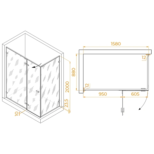 Душевой уголок RGW SV-040 1600x900 мм 353204069-11 хром Easy Clean Душевой уголок RGW SV-040 1600x900 мм 353204069-11 хром Easy Clean