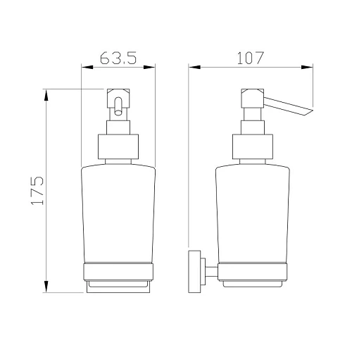 Дозатор жидкого мыла Wonzon & Woghand хром (WW-9733) Дозатор жидкого мыла Wonzon & Woghand хром (WW-9733)