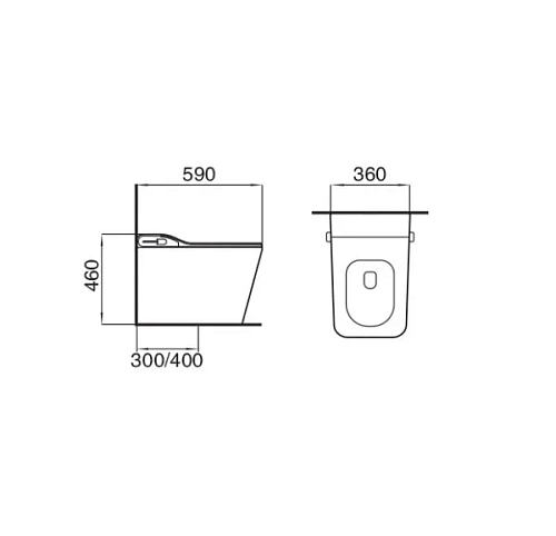 Унитаз приставной Grossman Smart GR-PR-5701 (590х360х460) белый с сиденьем Унитаз приставной Grossman Smart GR-PR-5701 (590х360х460) белый с сиденьем