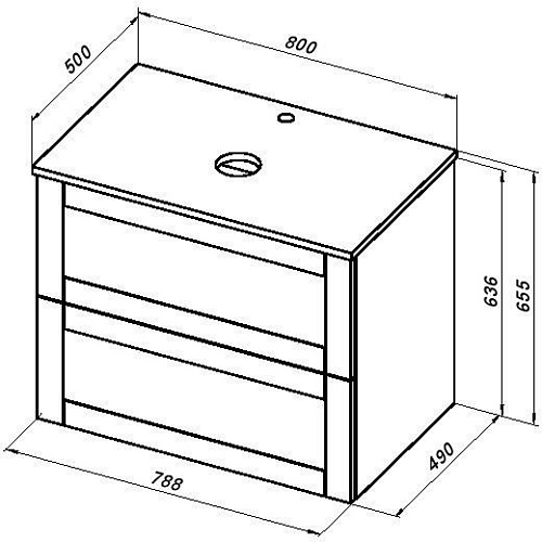 Тумба под раковину Aquanet Терра 80 маренго 00313245 Тумба под раковину Aquanet Терра 80 маренго 00313245